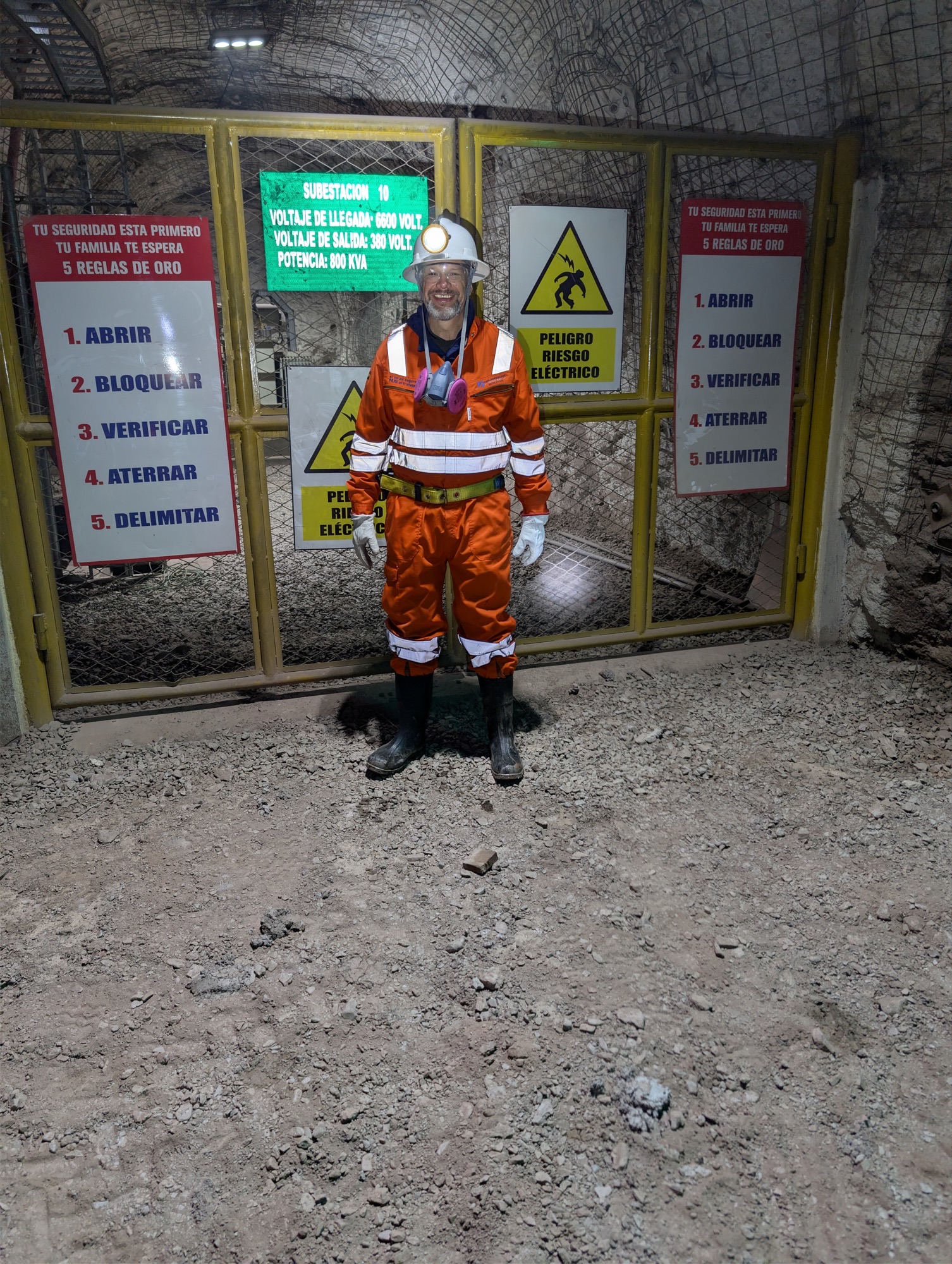 Eduardo in PPE at a mine site